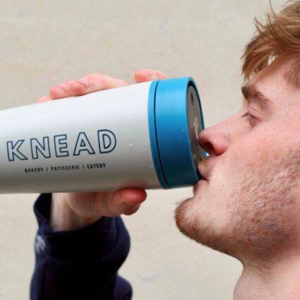 Half price coffee with a KNEAD reusable cup