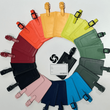 Luggage tags with personalisation