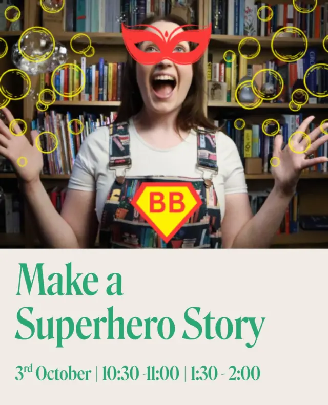 ✨ Calling all little superheroes! ✨

Head to the soft play area and become the hero of your very own story! 
Discover your secret superpower and embark on a superhero adventure that’s created entirely by YOU in this fun and interactive story-making workshop with Becci Books. 

🗓️ Saturday 3rd October 
🕥 Timeslots: 10:30–11:00am & 1:30–2:00pm
🎟️ Booking essential, via our website 
👧 Age guidance: 4+

Please only book tickets for the children attending.

Ready to discover your superpower? 

🏷️ 
Cotswolds Designer Outlet | Storytelling | Superhero | Event | Outlet Shopping | Tewkesbury